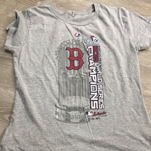 Majestic Gray Boston Red Sox World Series Champions Tee